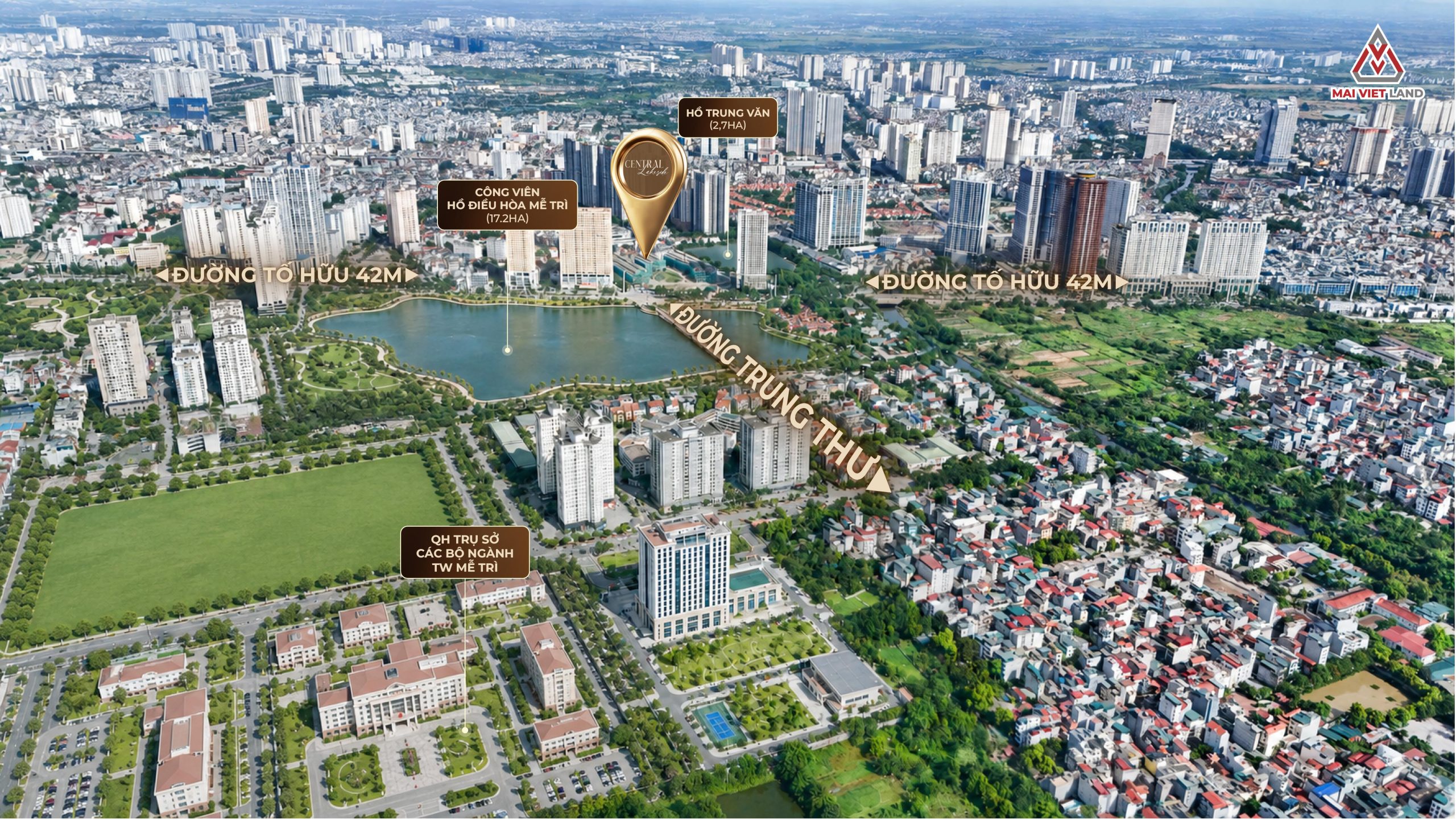 Vị trí dự án 2 Taseco Trung Văn - Central Lakeside